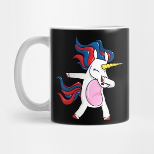 Dabbing 4th of july unicorn Mug